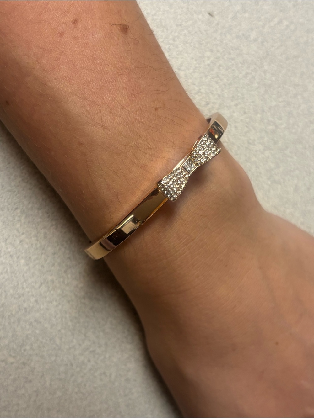 Kate Spade Gold Bow Accent Bangle Bracelet - Women Jewelry